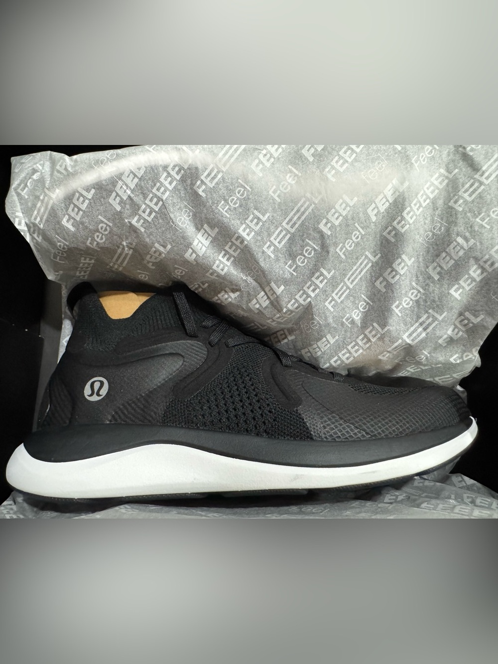 lululemon athletica Women's Black Knit Slip-On Running Shoes - Picture 10 of 12